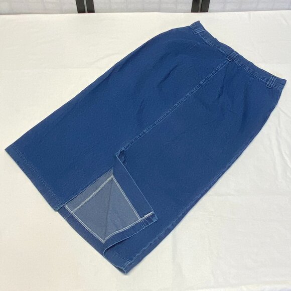 Riders Casuals by Lee A Line Back Slit Denim Jeans Maxi Skirt Medium Wash 16 - Picture 9 of 12